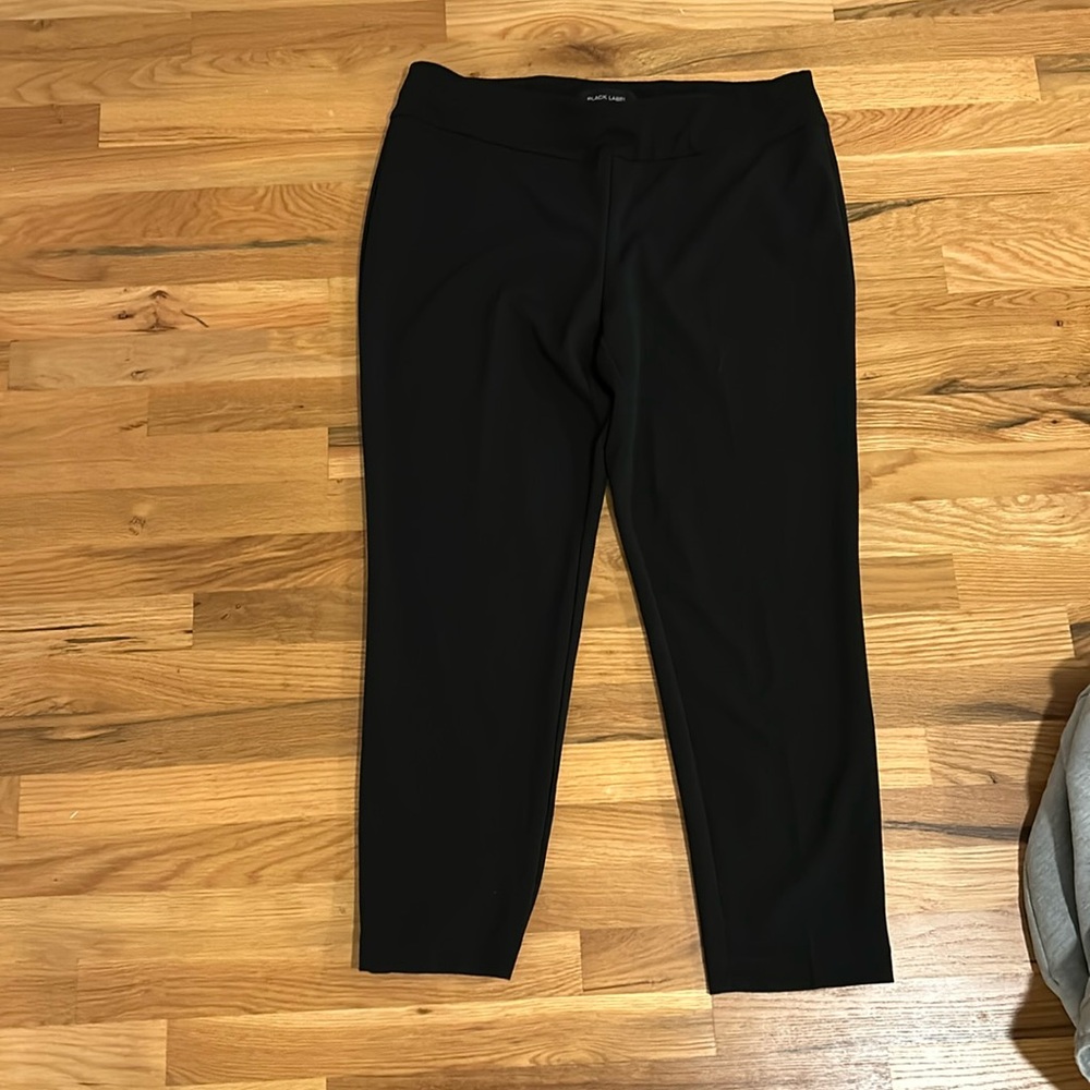 Black tapered ankle pants
